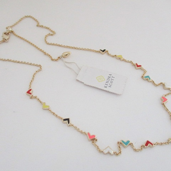 KENDRA SCOTT - Haven Heart Gold Strand Necklace in Multi Mix - Picture 6 of 6